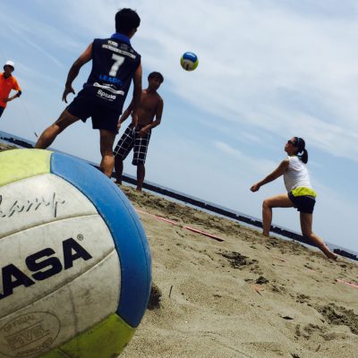 夏！ビーチバレー！日焼け