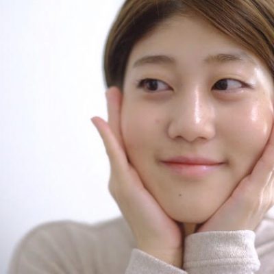 顔にも天使の輪、、、？？