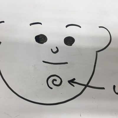 顎の下に梅干し?!