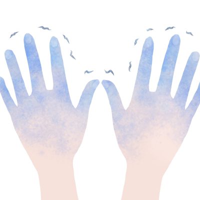 手を揉んでリラックス