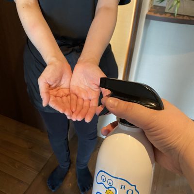 感染予防対策実施中！