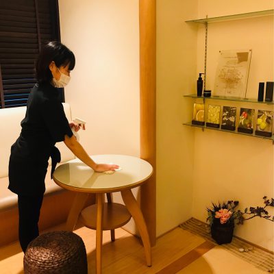 感染予防対策強化中です！
